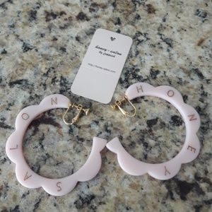 Honey Salon Japan Pink Scallop Clip Earrings